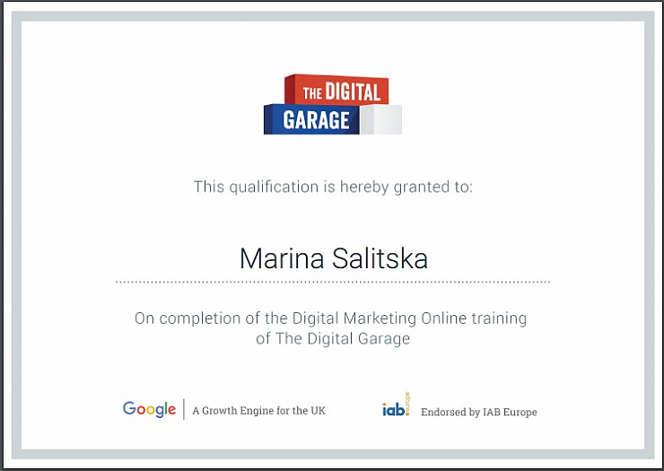Google sertificate Digital garage