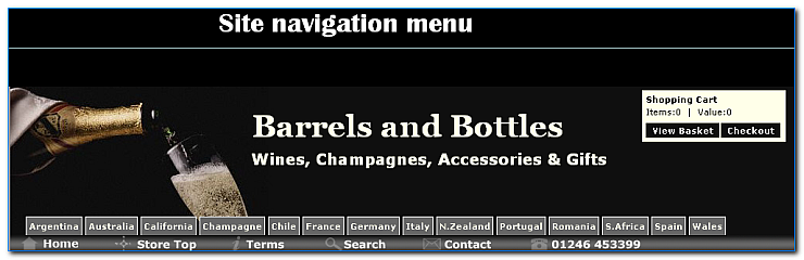 Old navigation menu